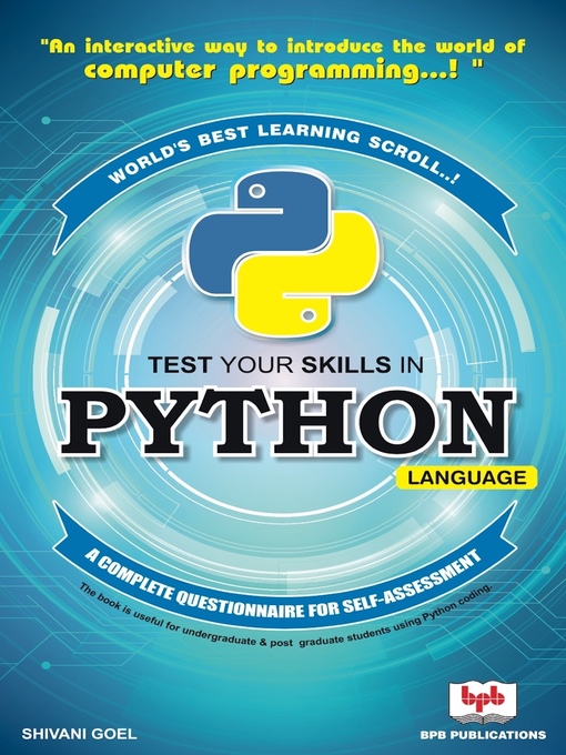 Title details for Test your skills in Python Language by Shivani Goel - Available